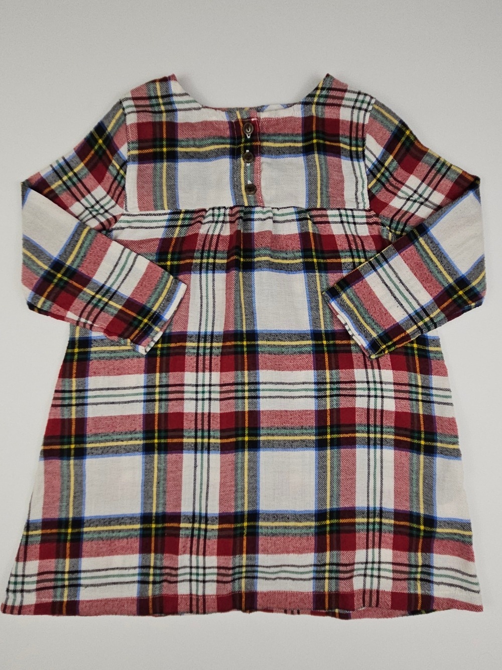 5/$25 Old Navy Plaid Christmas Nightgown Girls Size 3T Holiday Sleepwear